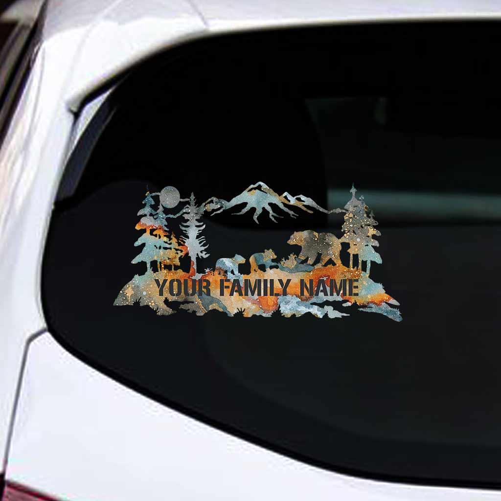 Camping Family - Personalized Decal Die Cut