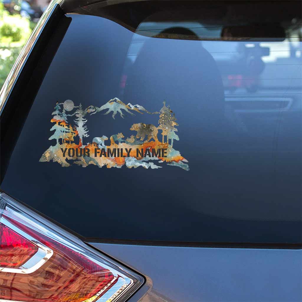 Camping Family - Personalized Decal Die Cut