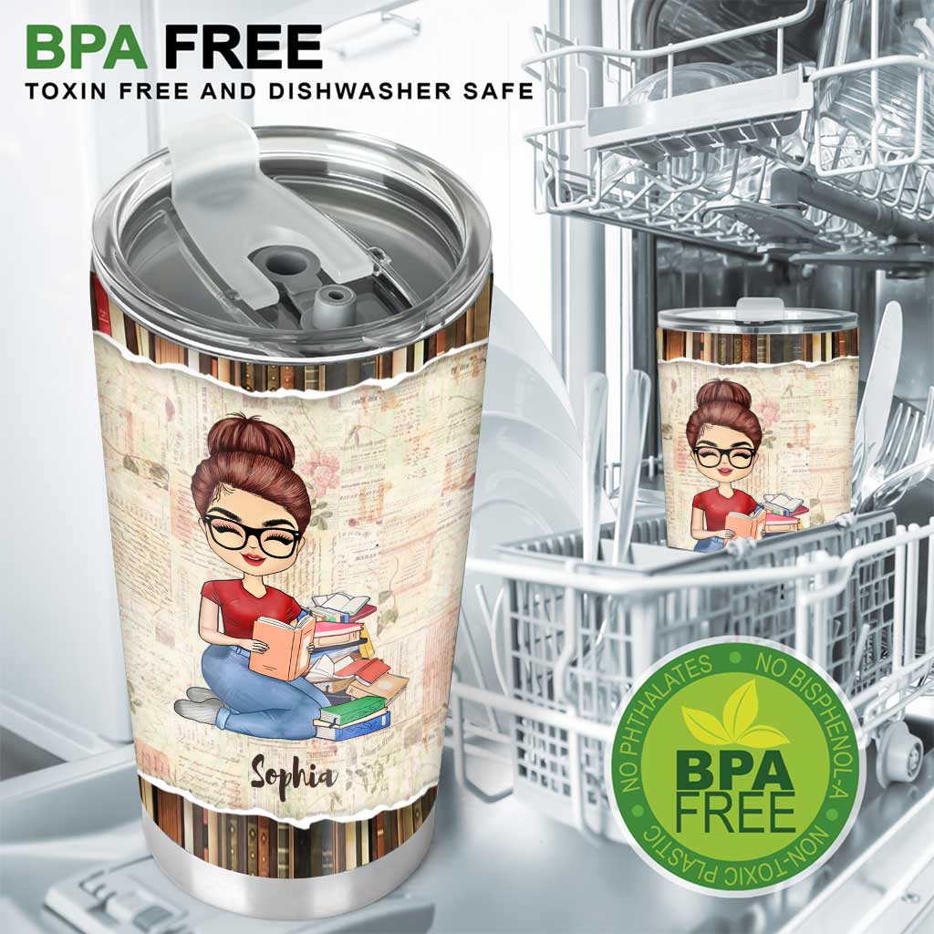 Just A Girl Who Loves Books - Personalized Book Tumbler
