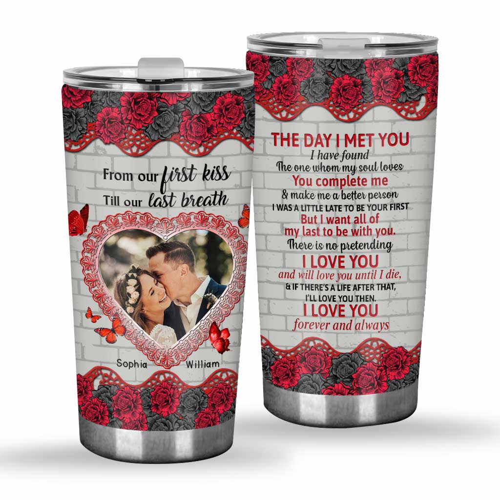 The Day I Met You - Personalized Couple Tumbler