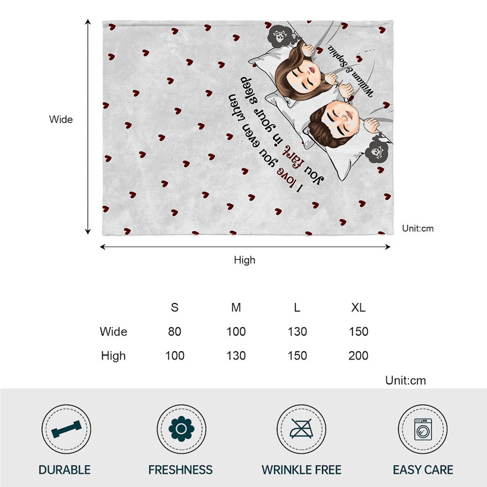 I Love You Even When You Fart - Personalized Couple Blanket