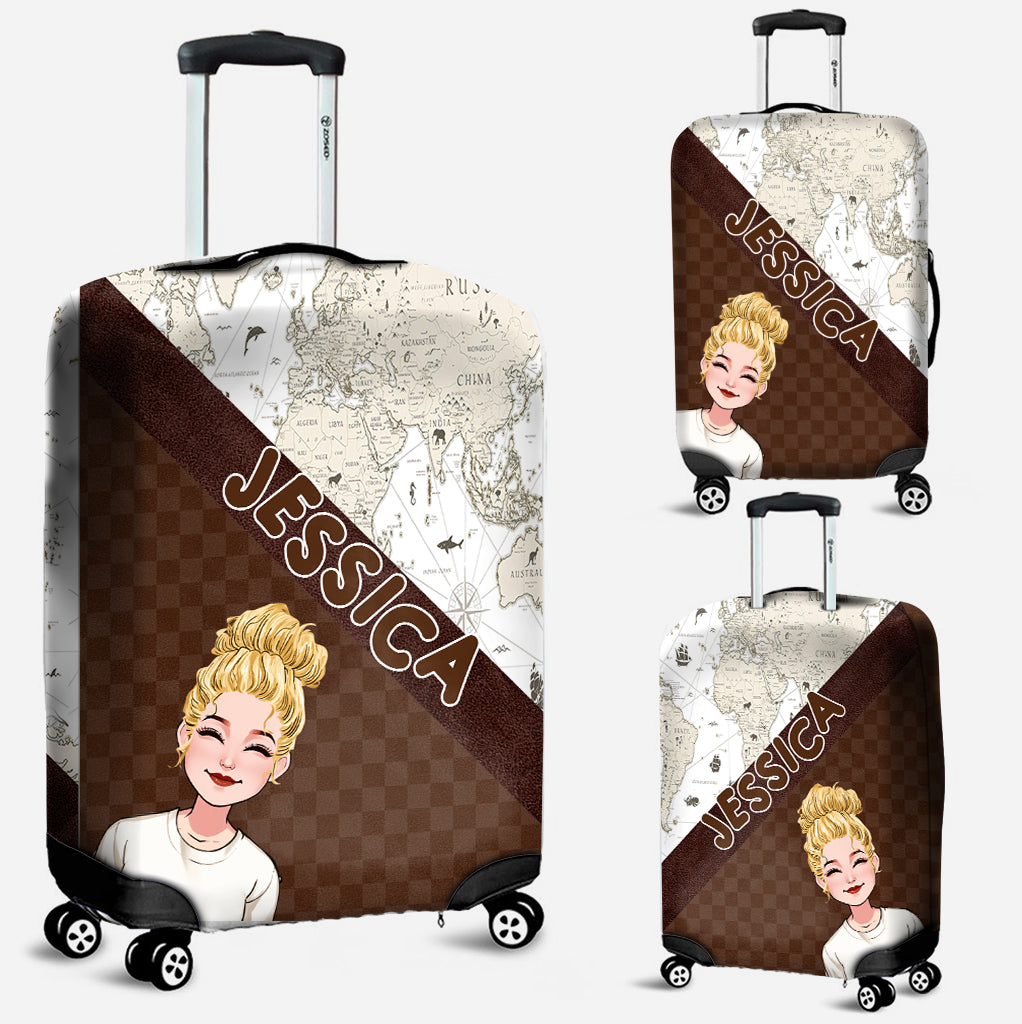 Adventure Awaits - Personalized Travelling Leather Handbag & Luggage Cover