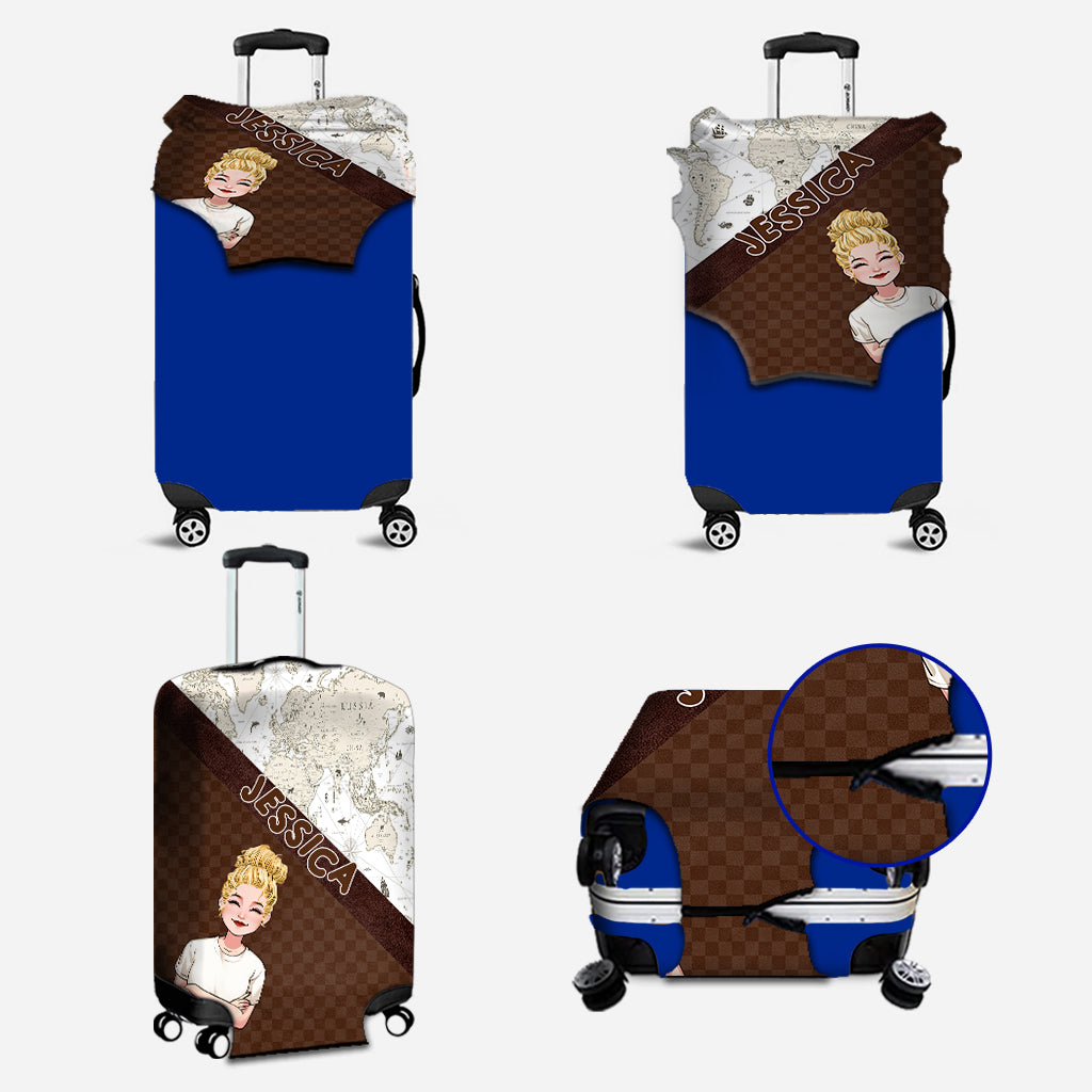 Adventure Awaits - Personalized Travelling Leather Handbag & Luggage Cover