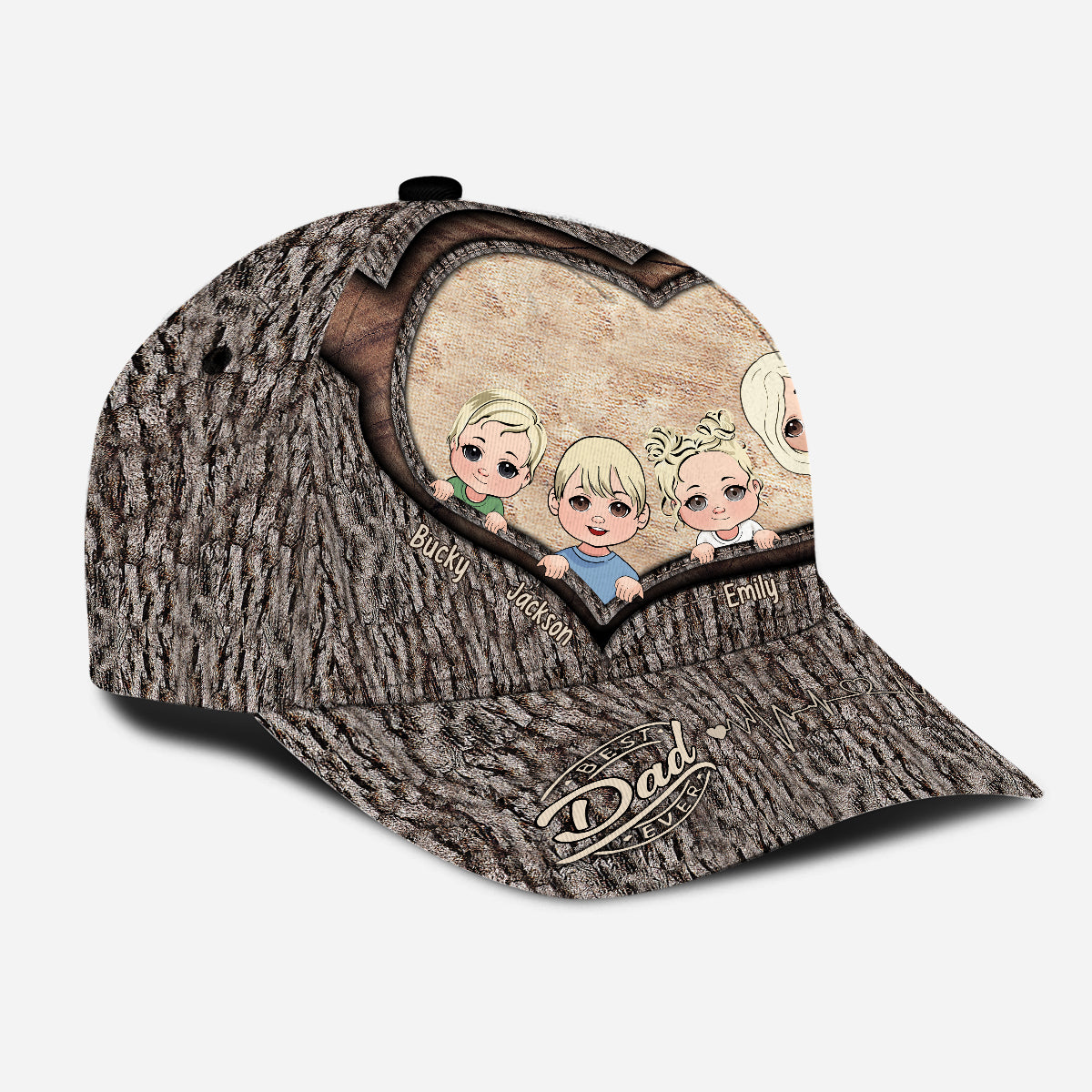 Whenever You Touch This Heart - Gift for dad, grandma, grandpa, mom, uncle, aunt, brother, sister - Personalized Classic Cap