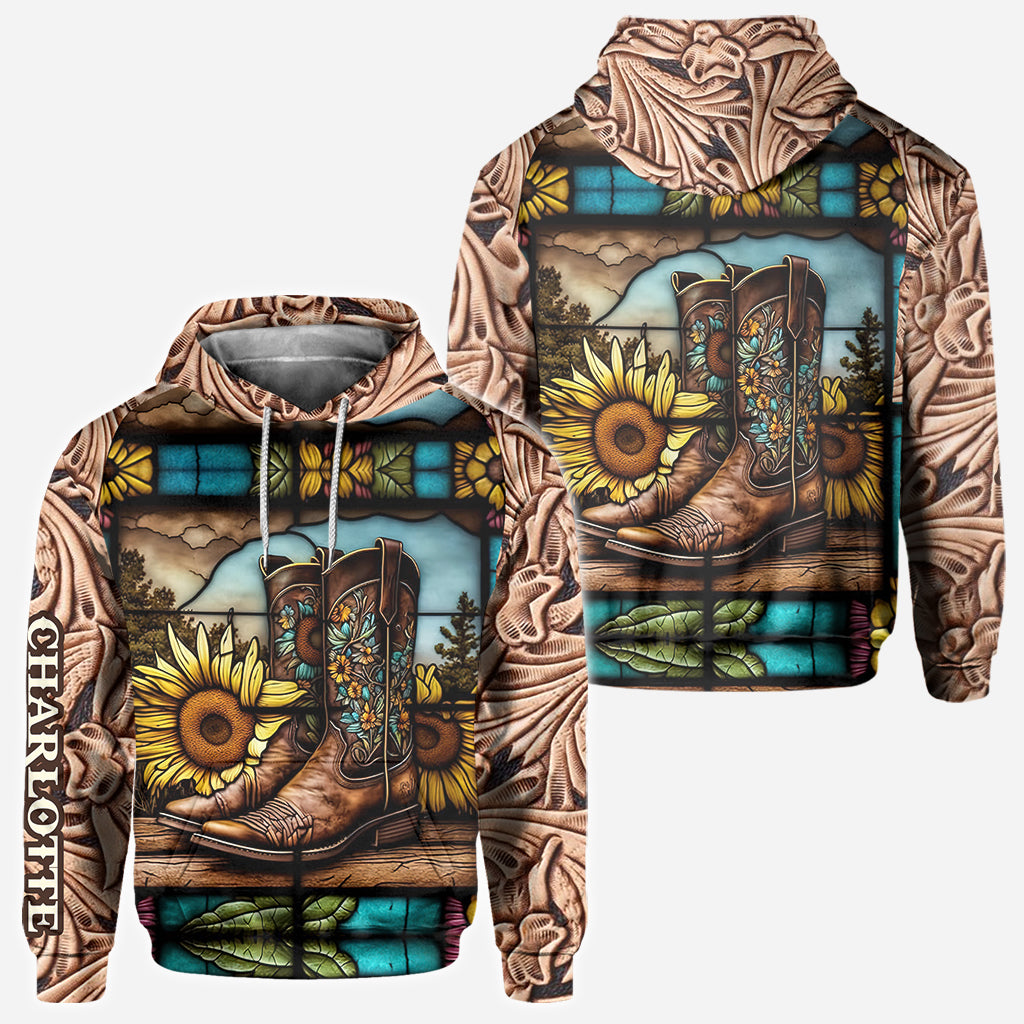 Vintage Country Boots Horses Lovers - Personalized Horse All Over Shirt