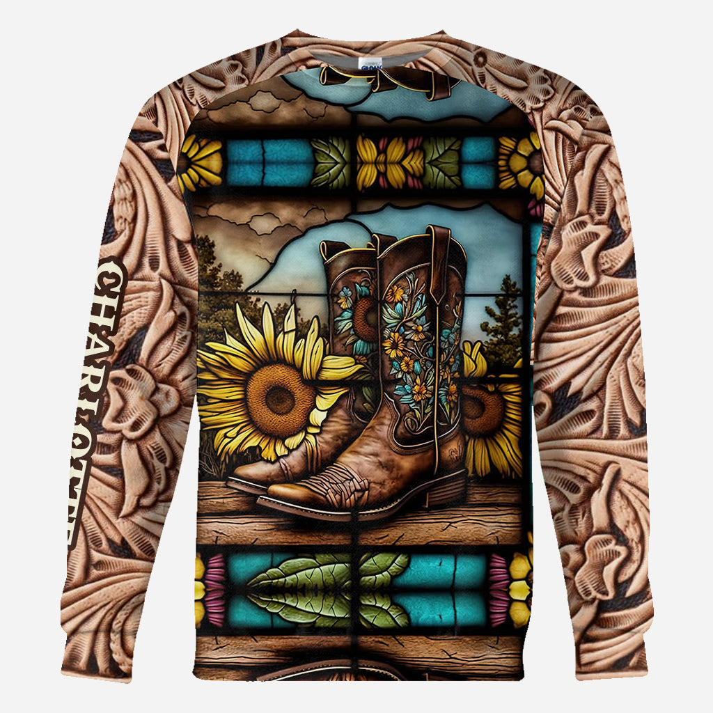 Vintage Country Boots Horses Lovers - Personalized Horse All Over Shirt