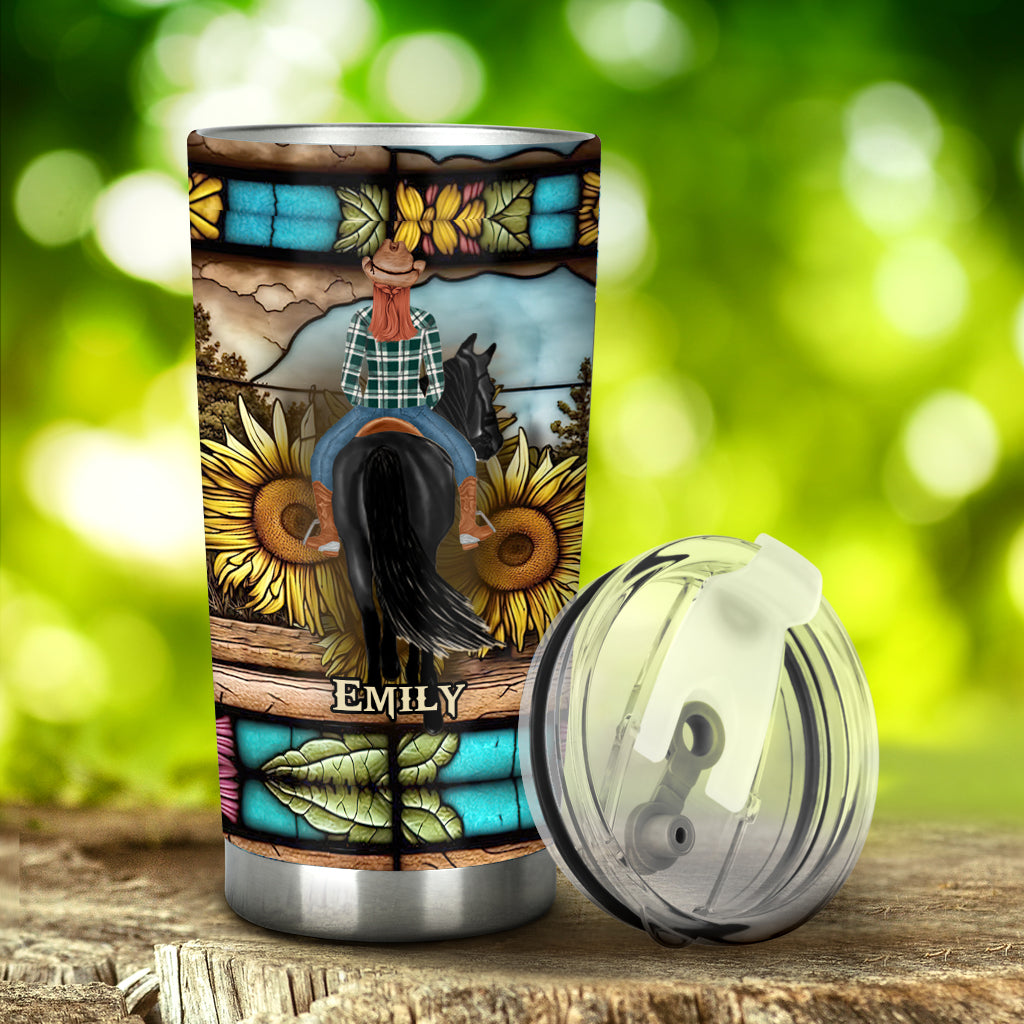 Just A Girl Who Loves Horses - Personalized Horse Tumbler