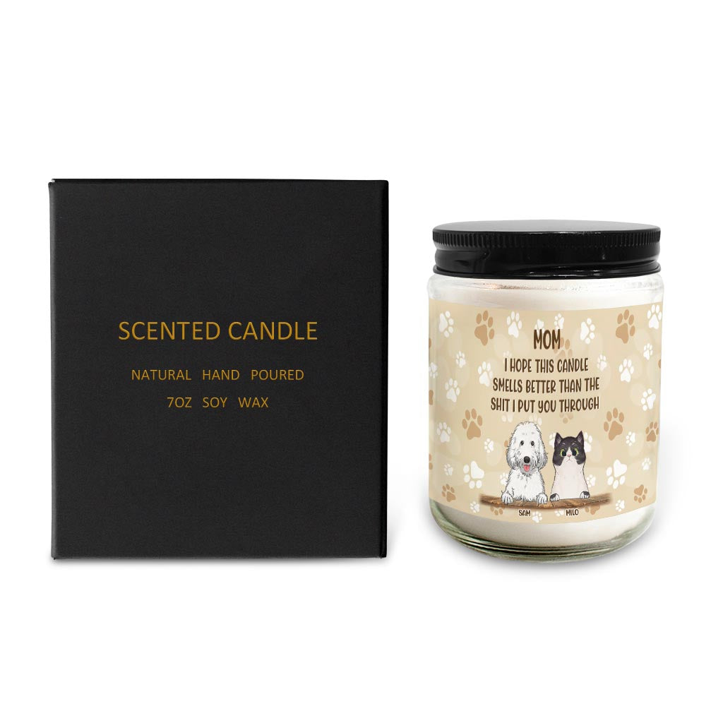 Cat Mom Cat Dad Funny Gift - Personalized Mother's Day Dog Candle