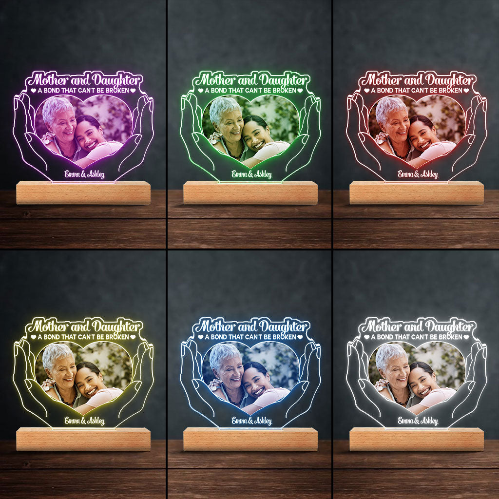 The Love Between Mother And Children - Gift for mom, daughter, son - Personalized Shaped Plaque Light Base