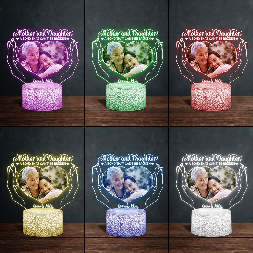 The Love Between Mother And Children - Gift for mom, daughter, son - Personalized Shaped Plaque Light Base