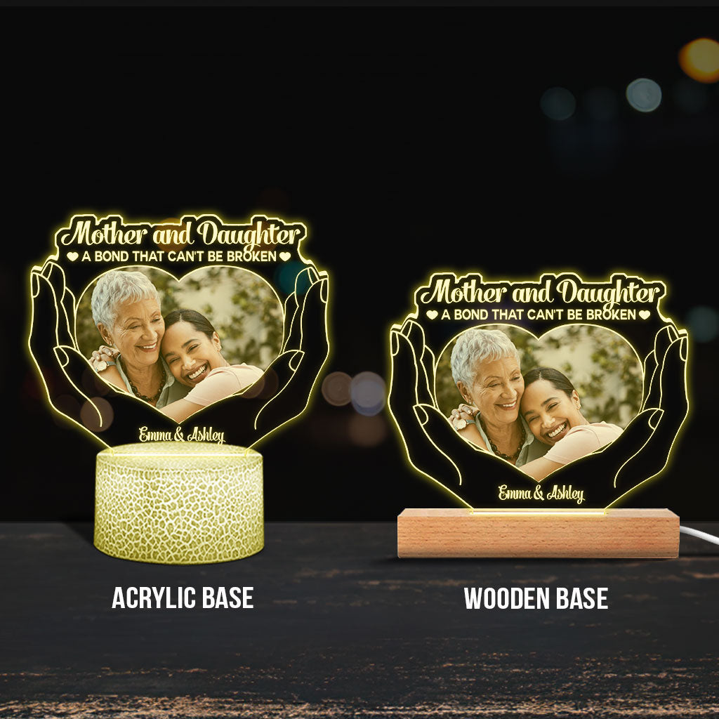 The Love Between Mother And Children - Gift for mom, daughter, son - Personalized Shaped Plaque Light Base