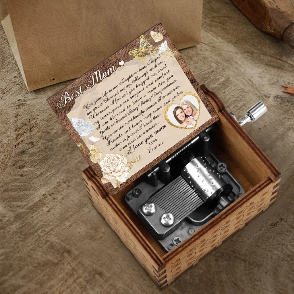 Best Mom - Personalized Mother's Day Mother Hand Crank Music Box