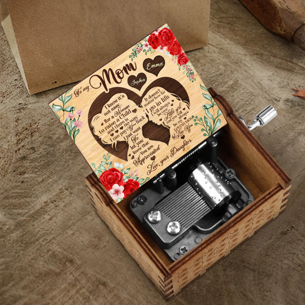 To My Mom - Personalized Mother's Day Mother Hand Crank Music Box