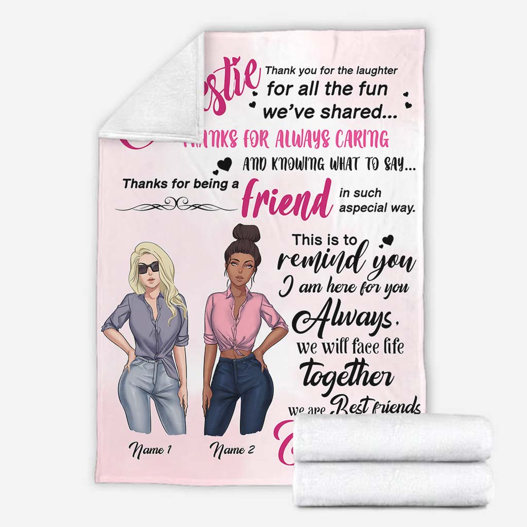 To My Bestie - Personalized Blanket