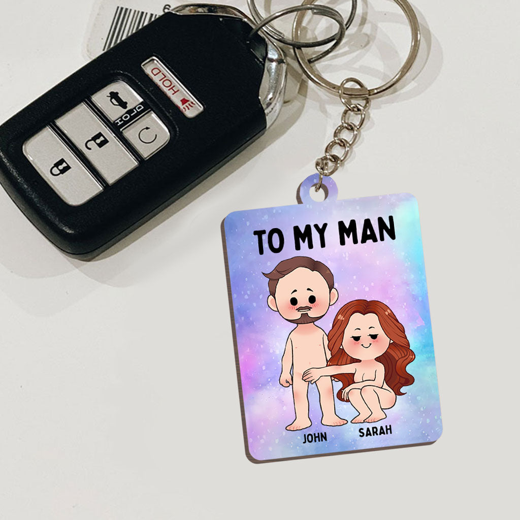 I Love You For Your Personality - Personalized Couple Couple Keychain (Printed On Both Sides)