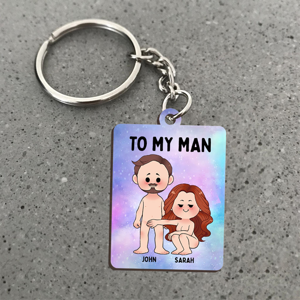 I Love You For Your Personality - Personalized Couple Couple Keychain (Printed On Both Sides)