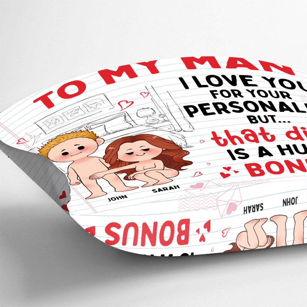 I Love You For Your Personality - Personalized Couple Couple Throw Pillow