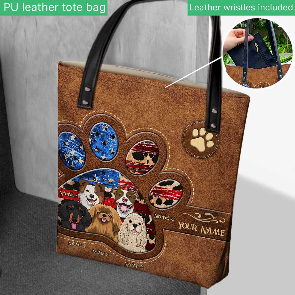 The Dogs Of July - Personalized Independence Day Tote Bag