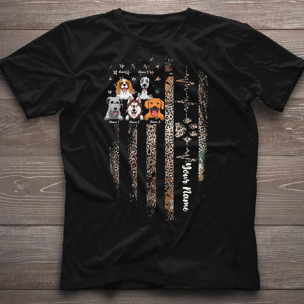 Love My Dogs - Personalized Independence Day Dog T-shirt and Hoodie