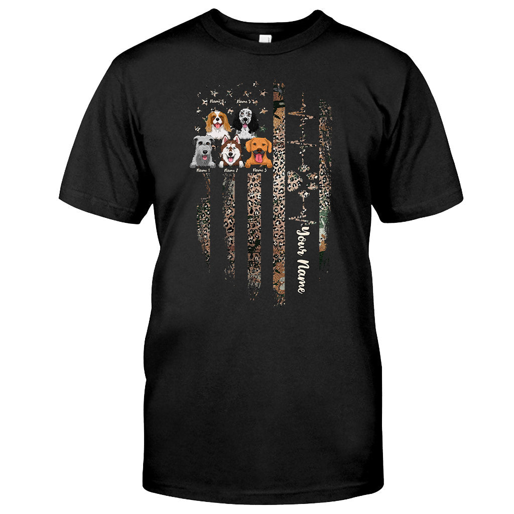 Love My Dogs - Personalized Independence Day Dog T-shirt and Hoodie