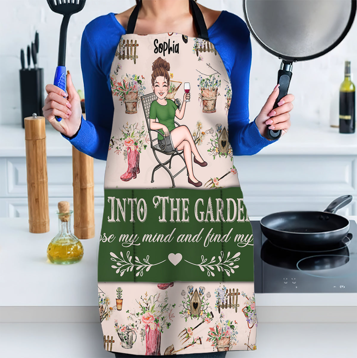 And Into The Garden I go - Personalized Gardening Apron