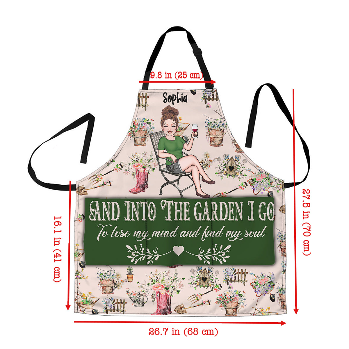 And Into The Garden I go - Personalized Gardening Apron