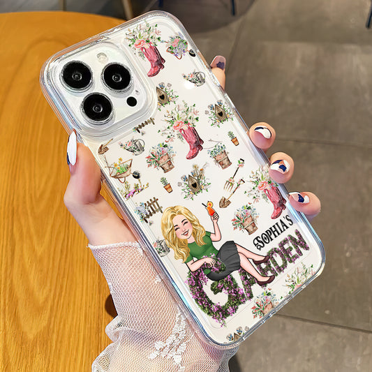 And Into The Garden I go - Personalized Gardening Clear Phone Case