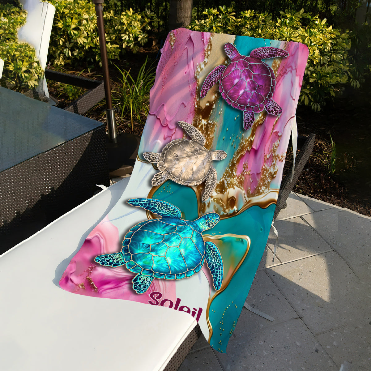 Beach Please - Personalized Sea Lover Beach Towel