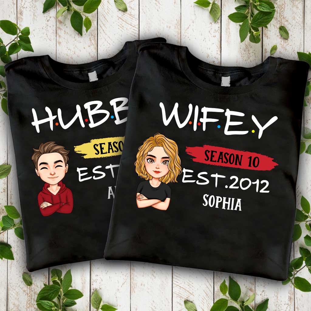 Hubby Wifey - Personalized Couple T-shirt and Hoodie
