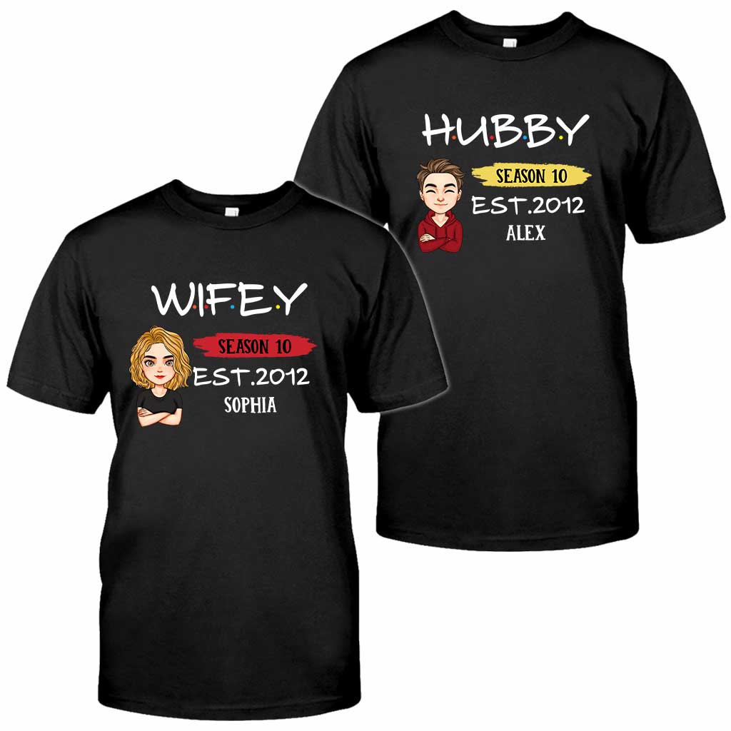 Hubby Wifey - Personalized Couple T-shirt and Hoodie