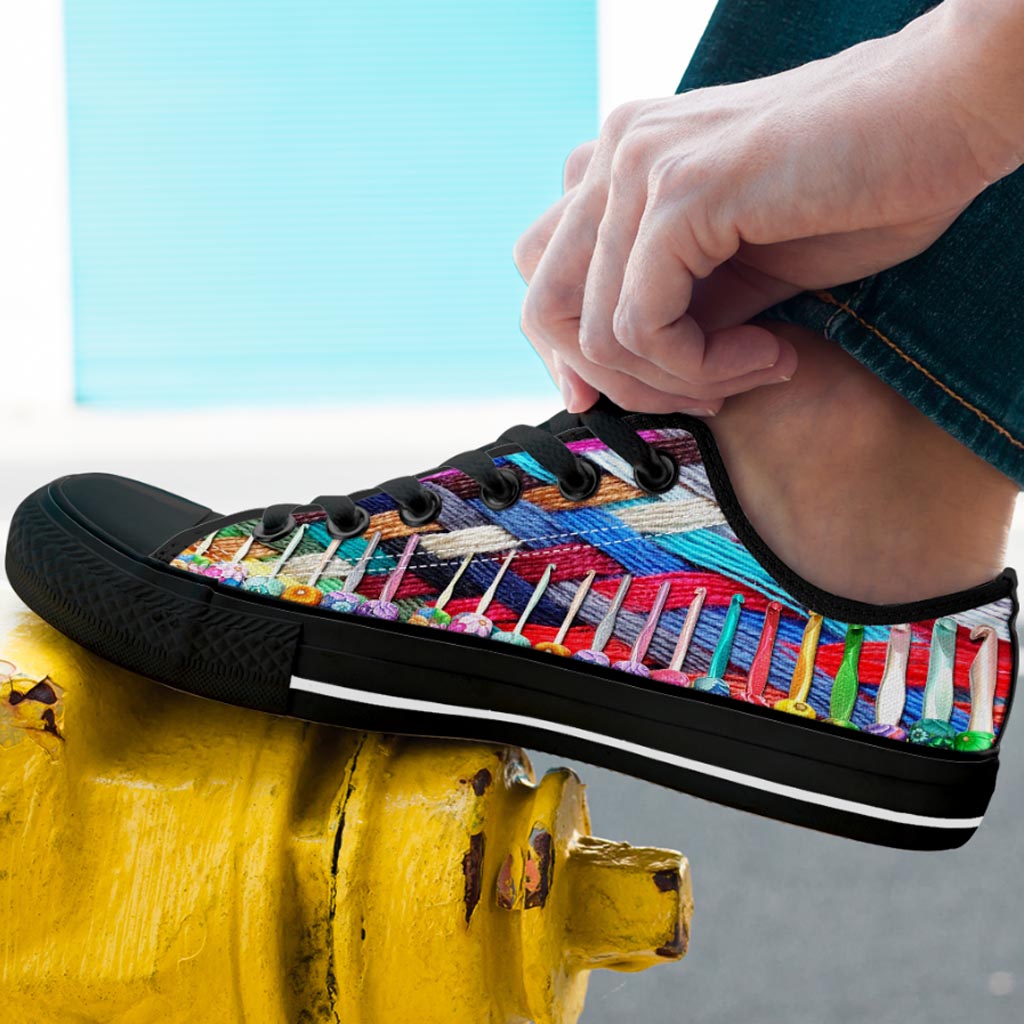 Colorful Crochet Low Top Shoes