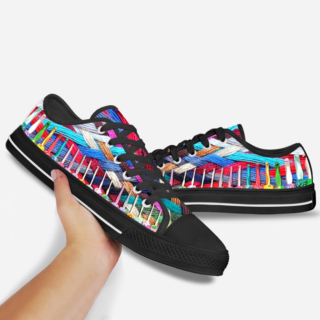Colorful Crochet Low Top Shoes
