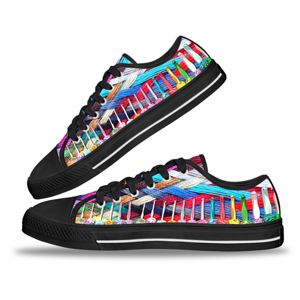 Colorful Crochet Low Top Shoes