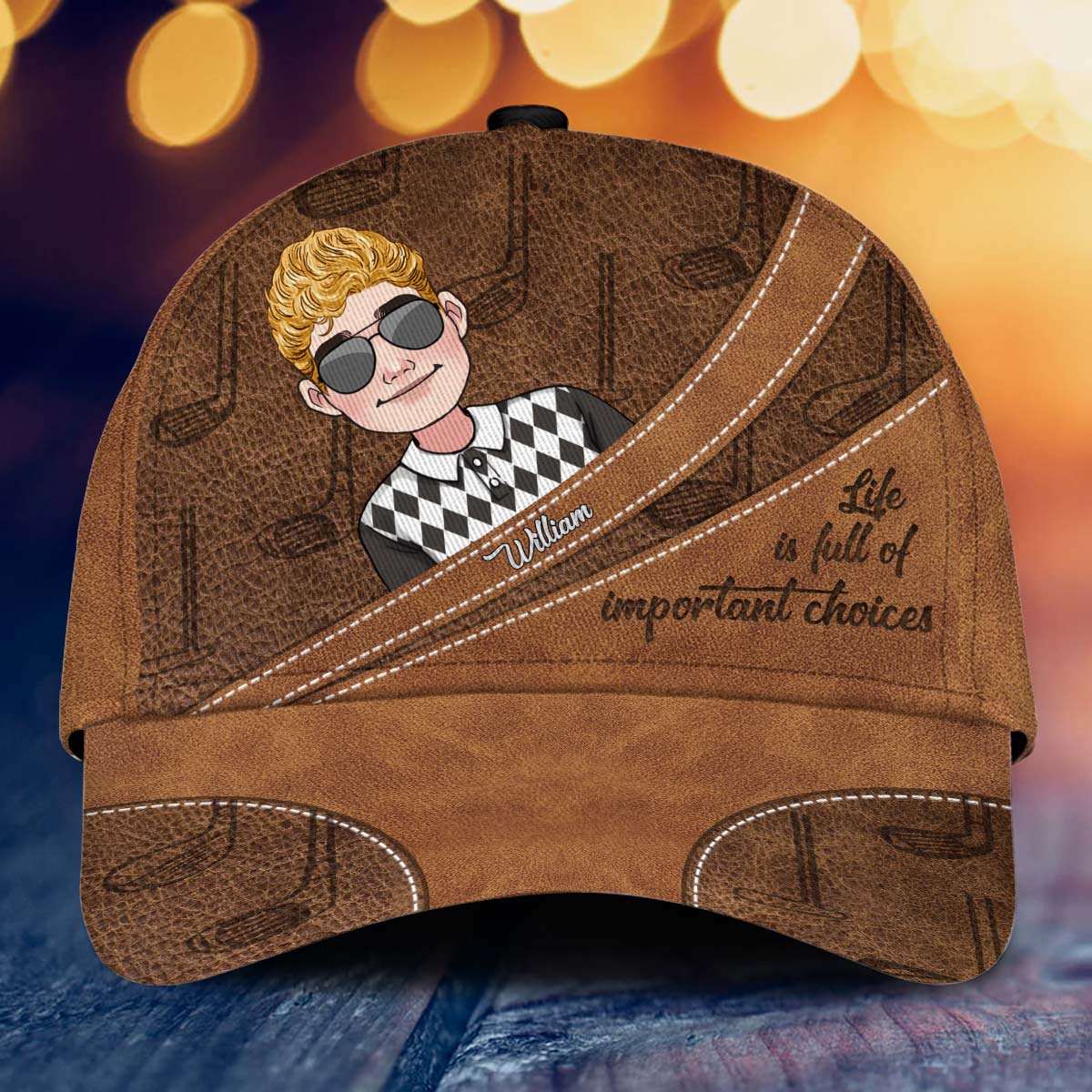 Life Is Full Of Important Choices - Personalized Golf Classic Cap