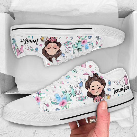 Nurse Life - Personalized Nurse Low Top Shoes