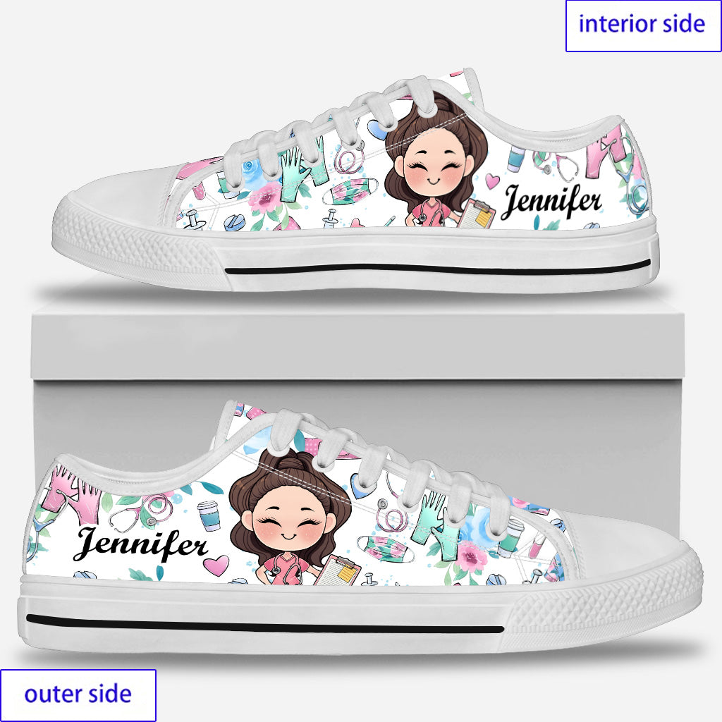Nurse Life - Personalized Nurse Low Top Shoes