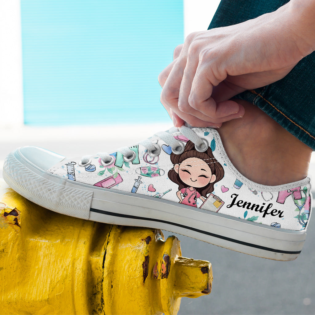 Nurse Life - Personalized Nurse Low Top Shoes