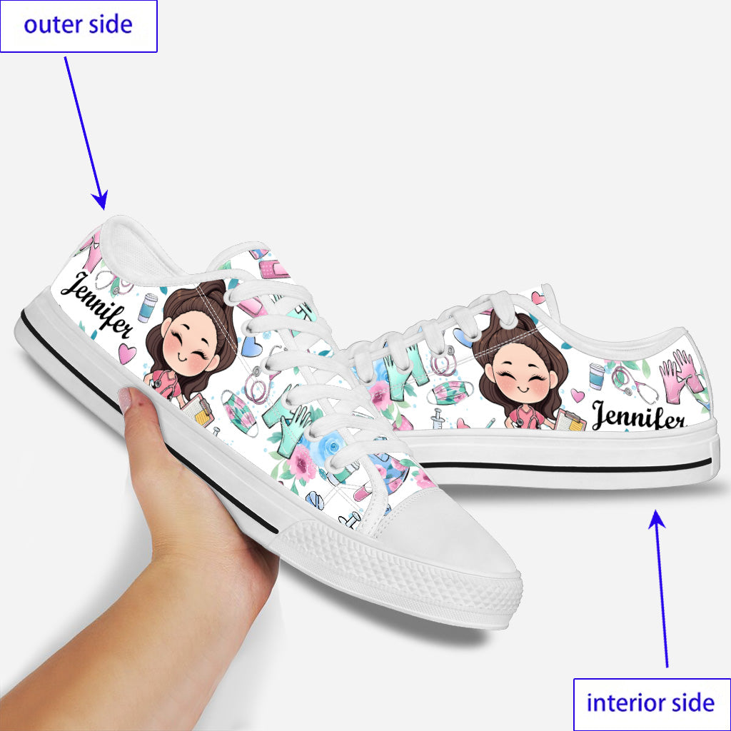 Nurse Life - Personalized Nurse Low Top Shoes