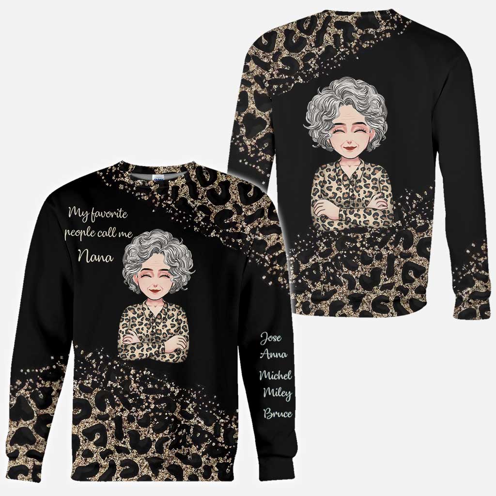 My Favorite People - Personalized Mother's Day Grandma All Over T-shirt and Hoodie