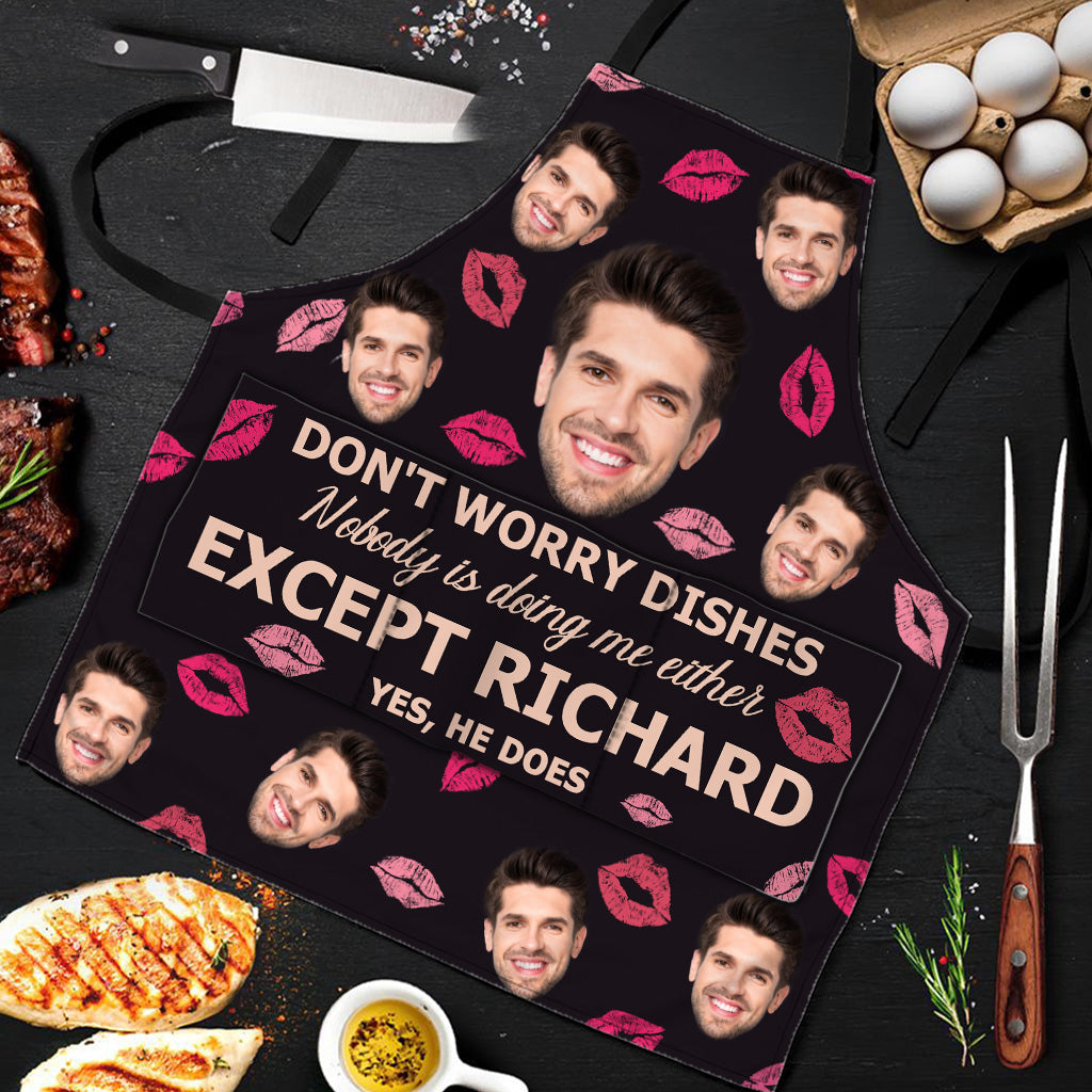 Don't Worry Dishes - Couple gift for husband, wife, girlfriend, boyfriend - Personalized Apron