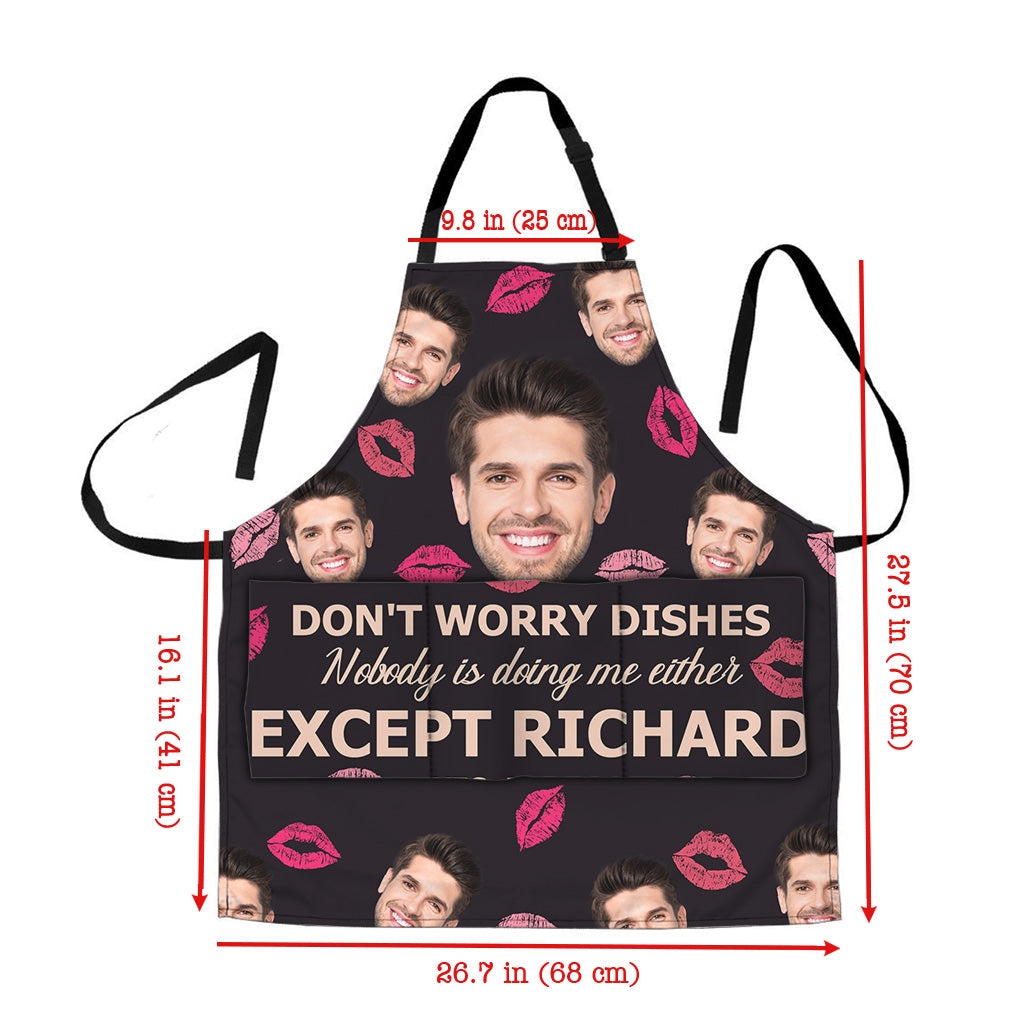 Don't Worry Dishes - Couple gift for husband, wife, girlfriend, boyfriend - Personalized Apron