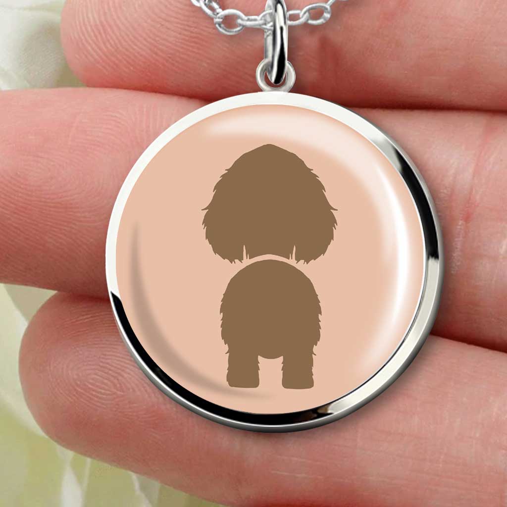 Best Dog Mom Ever - Personalized Mother's Day Dog Round Pendant Necklace