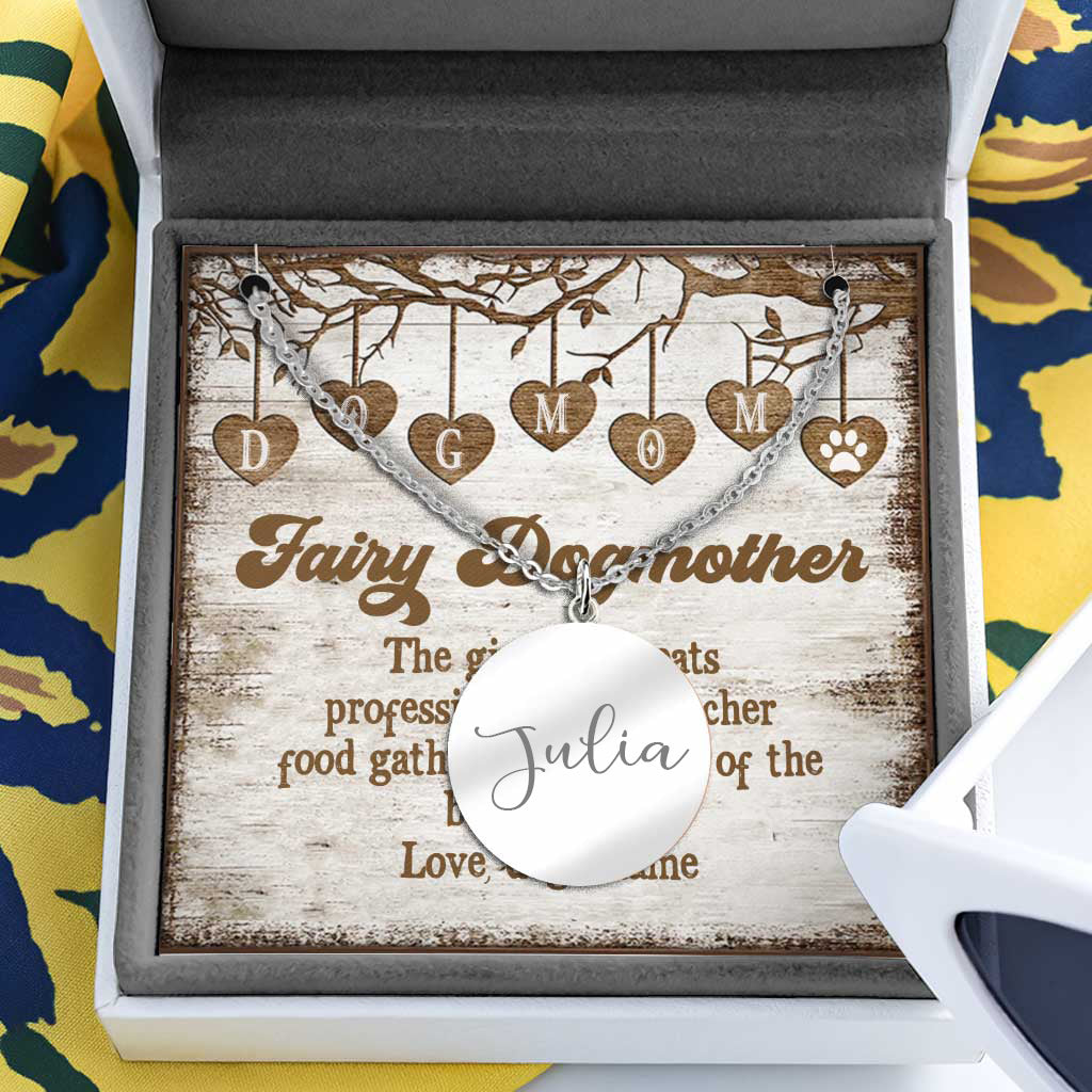 Best Dog Mom Ever - Personalized Mother's Day Dog Round Pendant Necklace