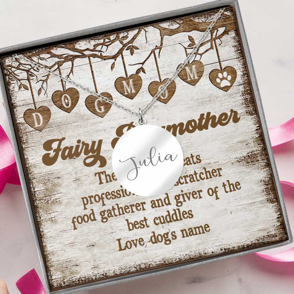 Best Dog Mom Ever - Personalized Mother's Day Dog Round Pendant Necklace