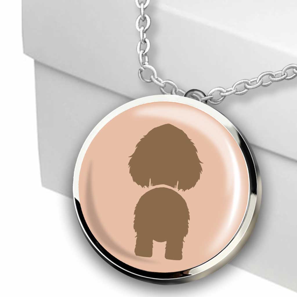 Best Dog Mom Ever - Personalized Mother's Day Dog Round Pendant Necklace
