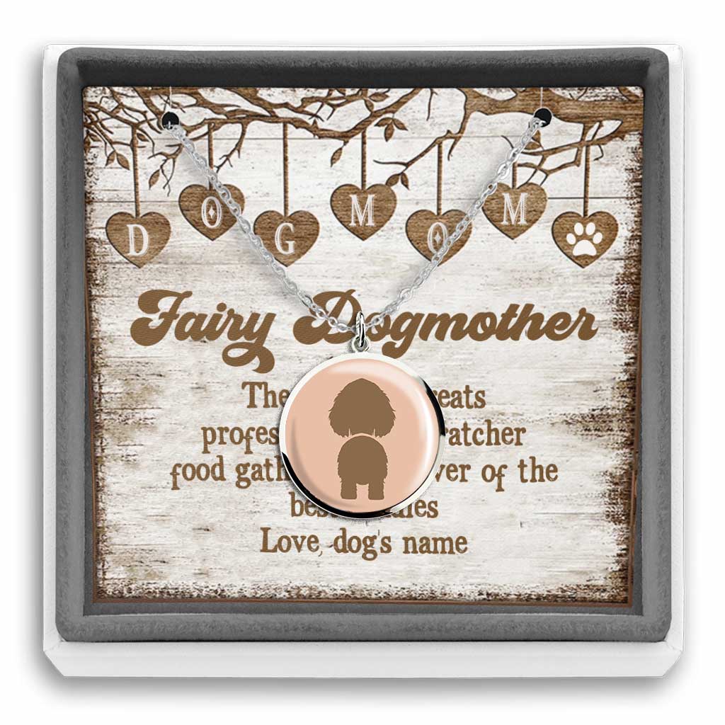Best Dog Mom Ever - Personalized Mother's Day Dog Round Pendant Necklace