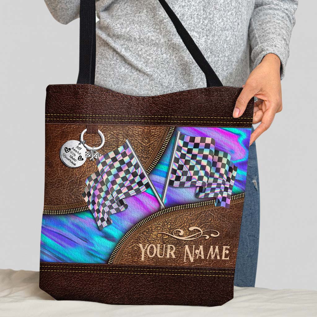 Racing Girl Personalized Tote Bag