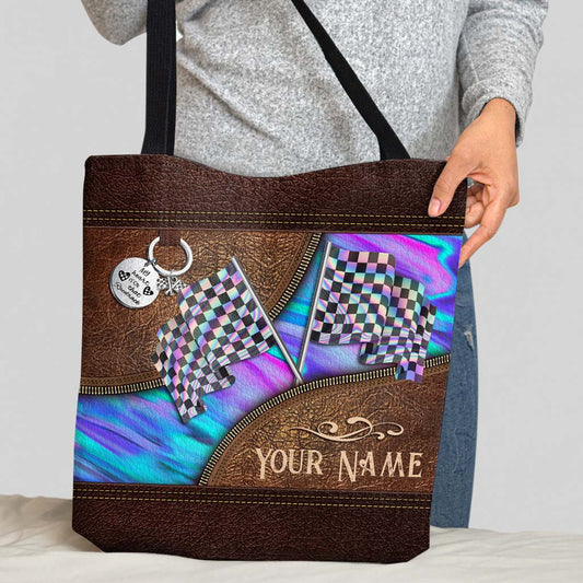 Racing Girl Personalized Tote Bag