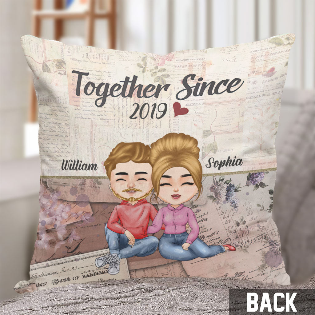 Together Since - Personalized Couple Throw Pillow