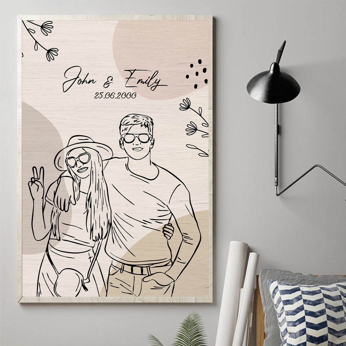 Every Love Story Is Beautiful - Personalized Couple Canvas And Poster